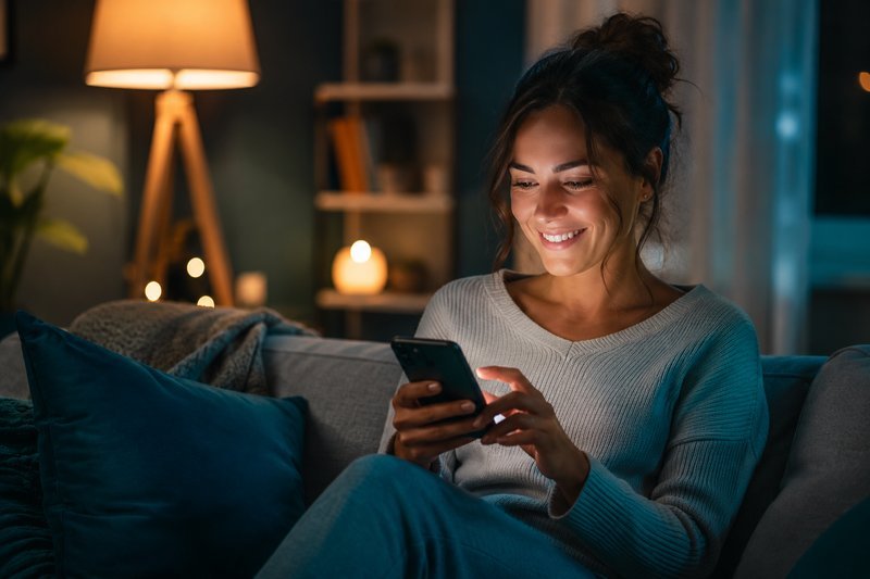 Persona attiva su smartphone via WhatsApp un'assicurazione RCA temporanea Balducci per auto e moto in pochi minuti